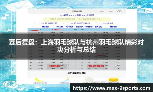 赛后复盘：上海羽毛球队与杭州羽毛球队精彩对决分析与总结